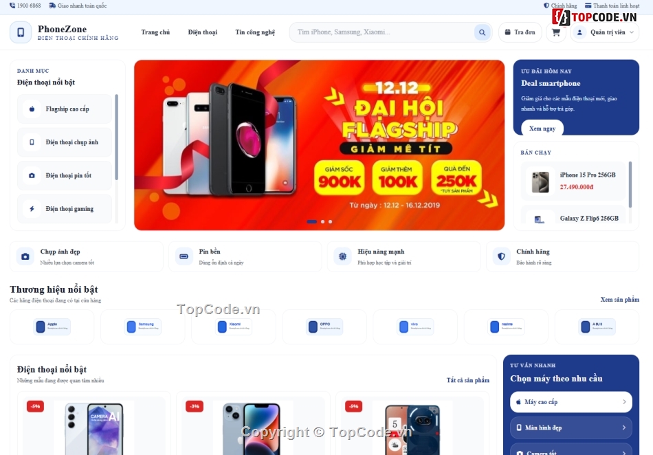 đồ án php,php mysql,Web điện thoại